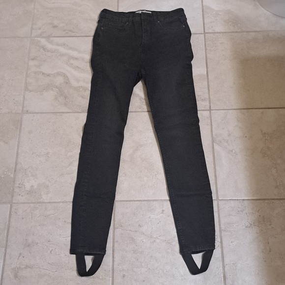 Free People Denim - FREE PEOPLE sz 27 black jeans with boot straps, $148.00